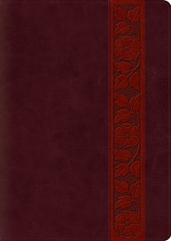 ESV Study Bible, Large Print, Mahogany, Trellis Design