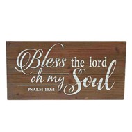 Wooden Wall Plaque Bless the Lord
