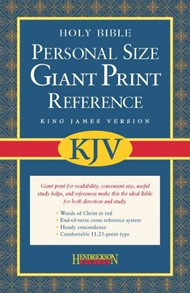 KJV Giant Print Personal Size Reference Bible, Burgundy