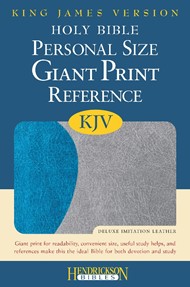 KJV Giant Print Personal Size Reference Bible, Blue/Gray