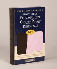 KJV Giant Print Personal Size Reference Bible, Pink/Brown