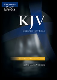 KJV Emerald Text Edition, Black French Morocco Leather