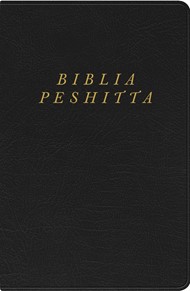 Biblia Peshitta, negro imitación piel con índice
