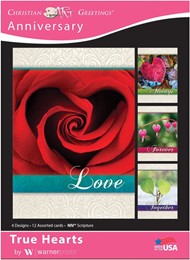 Boxed Cards - True Hearts Anniversary (pack of 12)
