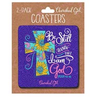 Be Still Cherished Girl Drink Coasters (2-pack)