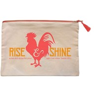 Rise and Shine Canvas Zipper Bag