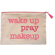 Wakeup Pray Canvas Zipper Bag