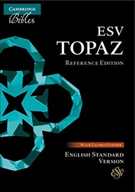 ESV Topaz Reference Bible, Black Calfskin Leather