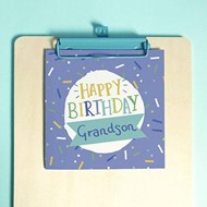 Happy Birthday Grandson Greeting Card & Envelope