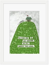 As For Me Hill & House Framed Print (6x4)