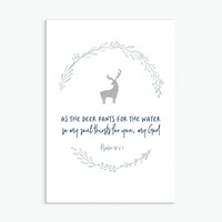 As the Deer Pants for the Water Greeting Card (Cards)