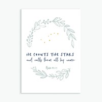 He Counts the Stars Greeting Card (Cards)
