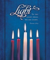 Light Advent Candles Large Bulletin (100 pack) (Bulletin)