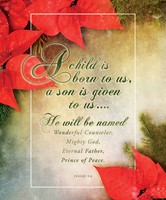A Child is Born to Us Christmas Large Bulletin (pack of 100) (Bulletin)