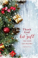 Thank God for His Gift Christmas Bulletin (pack of 100) (Bulletin)