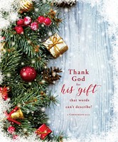 Thank God for His Gift Christmas Large Bulletin (100 pack) (Bulletin)