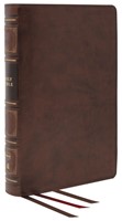 NKJV Reference Bible, Classic Verse-by-Verse, Brown (Genuine Leather)
