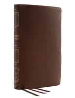 NKJV Reference Bible, Verse-by-Verse, Brown (Genuine Leather)