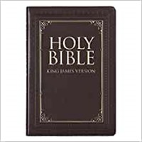 KJV Large Print Thinline Bible, Brown, Thumb Indexed (Imitation Leather)