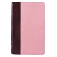 KJV Giant Print Bible, Brown/Pink (Imitation Leather)