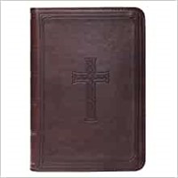 KJV Large Print Compact Bible, Brown (Imitation Leather)