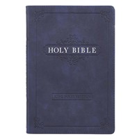 KJV Large Print Thinline Bible, Navy, Thumb Indexed (Imitation Leather)