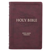KJV Large Print Thinline Bible, Burgundy, Thumb Indexed (Imitation Leather)