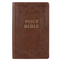 KJV Giant Print Bible, Brown, Thumb Indexed (Imitation Leather)