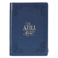 Be Still Journal with Zip (Imitation Leather)