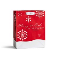 Christmas Value Gift Bag: Red Snowflakes - Medium Size (General Merchandise)