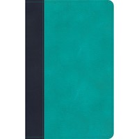 CSB Personal Size Bible, Navy/Teal LeatherTouch (Imitation Leather)