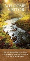 Welcome Visitor To Our Church Fall Stream Card (Pkg of 25) (Postcard)