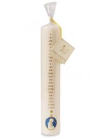 White Dated Advent Candle, Mother & Child (Individual) (General Merchandise)