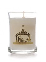 Nativity Glass Non Scented Candle (Individual) (General Merchandise)