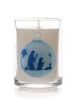 Joseph/Mary/Child Glass Non Scented Candle (Individual) (General Merchandise)