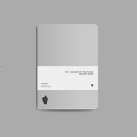 Alabaster Notebook, Light Gray, Softcover, Dot (Paperback)