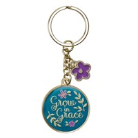 Grow in Grace Metal Keyring with Link Chain (Keyring)