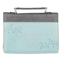 All Things Light Blue Fashion Bible Case, Extra Large (Bible Case)