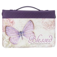 Blessed Purple Butterfly Fashion Bible Case, Extra Large (Bible Case)