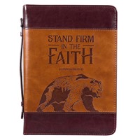 Stand Firm Brown Classic Bible Case, Large (Bible Case)