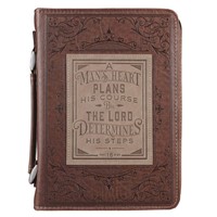 Man's Heart Brown Classic Bible Case, Extra Large (Bible Case)