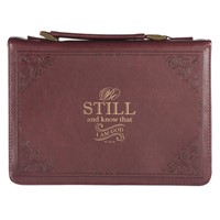 Be Still and Know Burgundy Classic Bible Case, Medium (Bible Case)