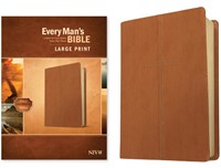 NIV Every Man's Bible, Large Print, Cross Saddle Tan (Imitation Leather)