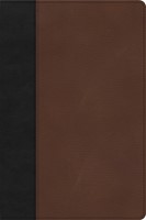 CSB Large Print Thinline Bible, Black/Brown LeatherTouch (Imitation Leather)
