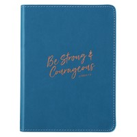 Be Strong & Courageous LuxLeather Journal (Imitation Leather)