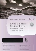 KJV Large Print Classic Ultrathin Reference Bible, Tan (Bonded Leather)