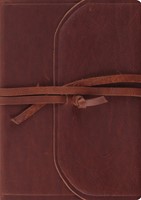 ESV Journaling Bible, Interleaved Edition, Brown with Flap (Leather Binding)