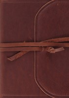 ESV Journaling Bible, Large Print, Brown, Flap With Strap (Leather Binding)