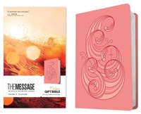 Message Deluxe Gift Bible, Pink and Gold Waves