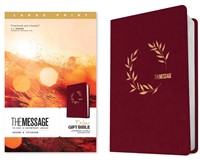 Message Deluxe Gift Bible, Large Print, Cranberry (Imitation Leather)